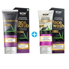 Load image into Gallery viewer, WOW Skin Science Activated Charcoal Face Scrub - No Parabens & Mineral Oil - 100 ml