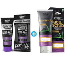 Load image into Gallery viewer, WOW Skin Science Activated Charcoal Face Scrub - No Parabens & Mineral Oil - 100 ml