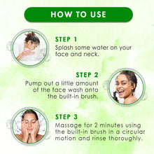 Load image into Gallery viewer, WOW Skin Science Aloe Vera Foaming Face Wash With Built-In Face Brush For Deep Cleansing - No Parabens, Sulphate, Silicones & Color - 100 ml