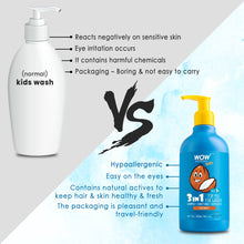 Load image into Gallery viewer, WOW Skin Science Kids Tip To Toe Wash - Shampoo - Conditioner - Body Wash - No Sulphates & Parabens - Coconut - 300 ml