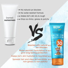 Load image into Gallery viewer, WOW Skin Science Kids Ban-The-Sun Sunscreen Cream Spf 30 Pa++ - No Parabens, Silicones, Oxide Color, Mineral Oil and Benzophenone - 100 ml