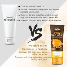 Load image into Gallery viewer, WOW Skin Science Ubtan Face Wash with Chickpea Flour, Turmeric, Saffron, Almond Extract, Rose Water & Sandalwood Oil - No Sulphate, Parabens, Silicones & Color - 100 ml