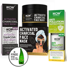 Load image into Gallery viewer, WOW Skin Science Activated Charcoal Face Mask with PM 2.5 Anti-Pollution Shield No Parabens & Mineral Oil Wash Off Face Mask - 200 ml