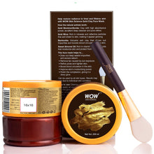 Load image into Gallery viewer, WOW Skin Science Gold Clay Face Mask for Hydrating Skin & Restoring Radiance - No Parabens, Sulphate, Mineral Oil & Color - 200 ml