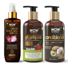 Load image into Gallery viewer, WOW Skin Science Onion Black Seed Hair Oil - Controls Hair Fall - No Mineral Oil, Silicones & Synthetic Fragrance - 200 ml