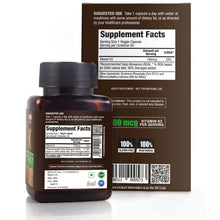 Load image into Gallery viewer, WOW Life Science Vitamin K2 100mcg - 60 Vegetarian Capsules